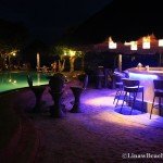 Linaw Beach Resort Pool bar at Night