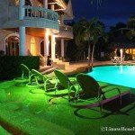 Linaw Beach Resort Pool at Night