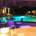 Linaw Beach Resort Pool bar at Night