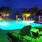 Linaw Beach Resort Pool at Night