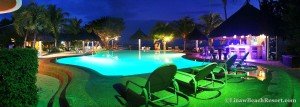 Linaw Beach Resort Pool at Night